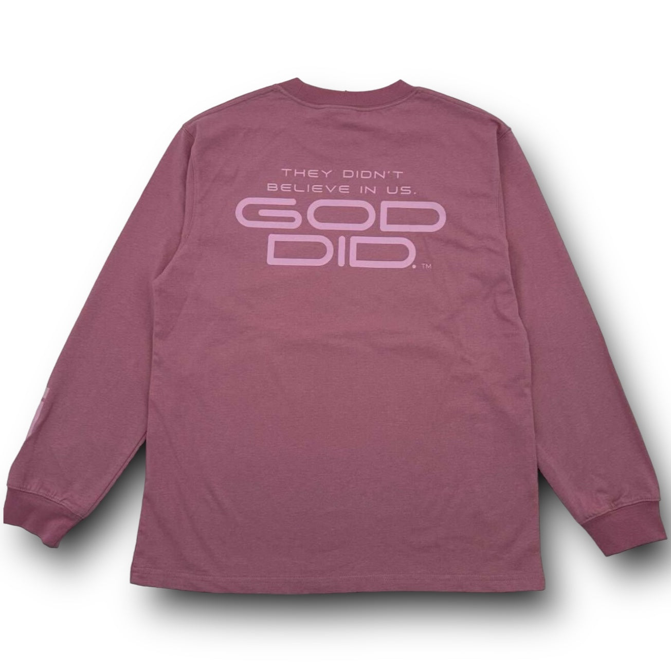 God did. Long sleeve Purple